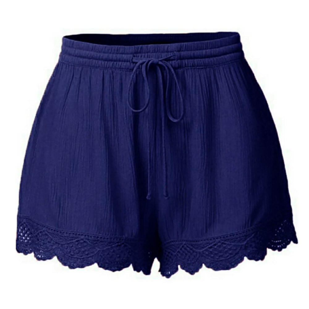 thumbnail image 4 of MKLEKYY Pantalones Cortos De Mujer De Moda Para Mujer, De Encaje, De Talla Grande, Con Lazo, Para Yoga, Deportivos, Leggings, 4 of 5